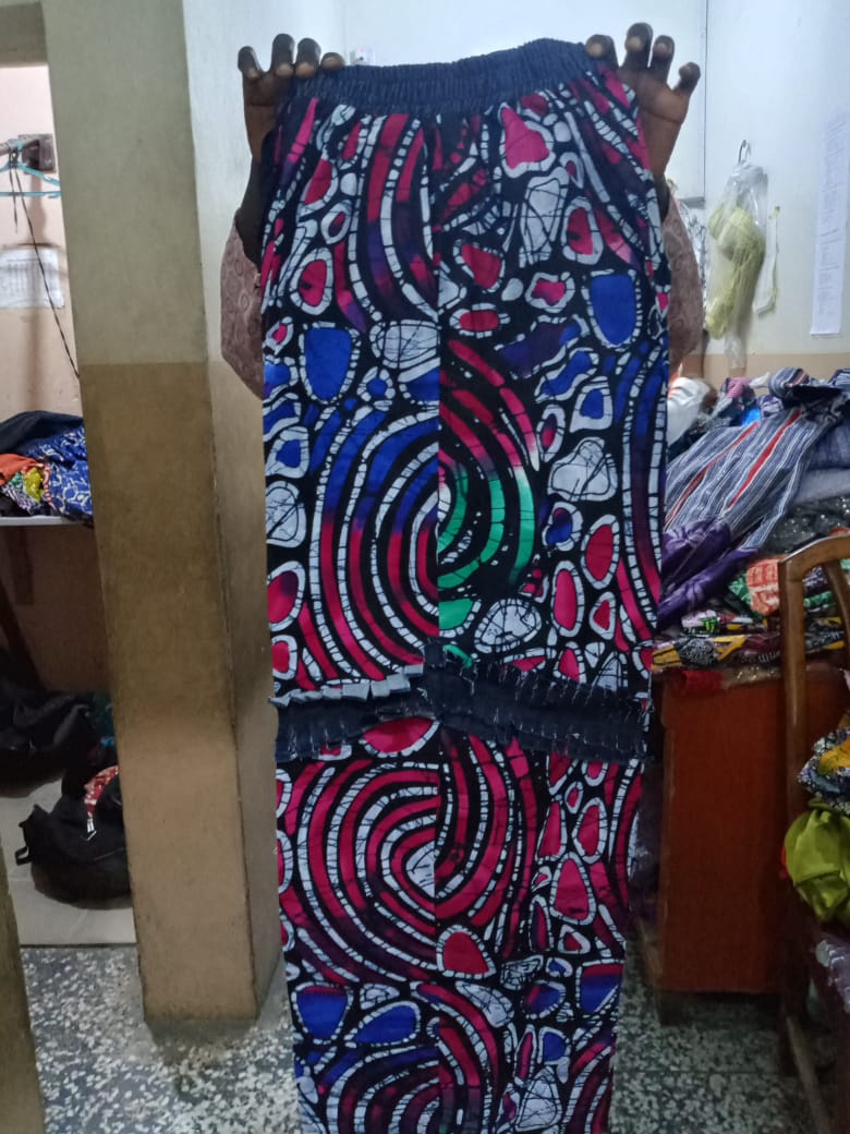 Ankara Trouser With Jean Patches